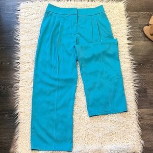 H&M Turquoise High-Waisted Slacks